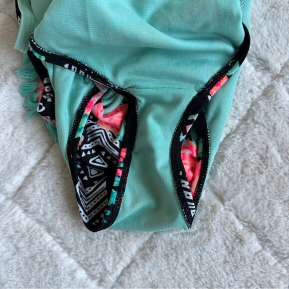 Wonder Nation | Aztec Arizona Gardan Tassel One-Piece Swimsuit | Size Medium 7-8 - Picture 4 of 5